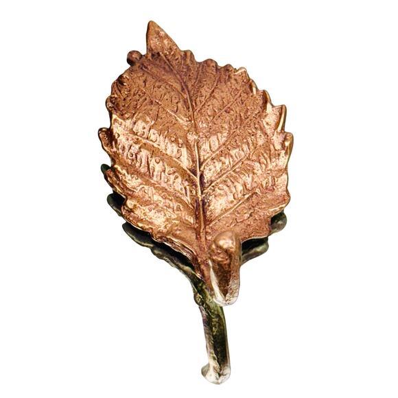 Key Holder Wall Mount Solid Brass Oak Leaf Design Andrea by Sadek - Picture 1 of 7